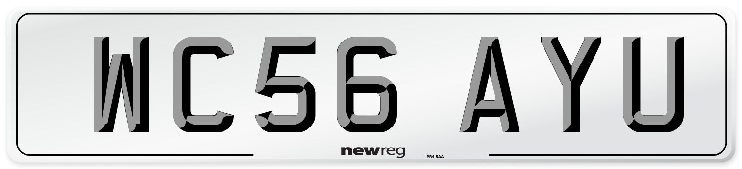WC56 AYU Number Plate from New Reg